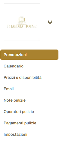 Menù piattaforma
