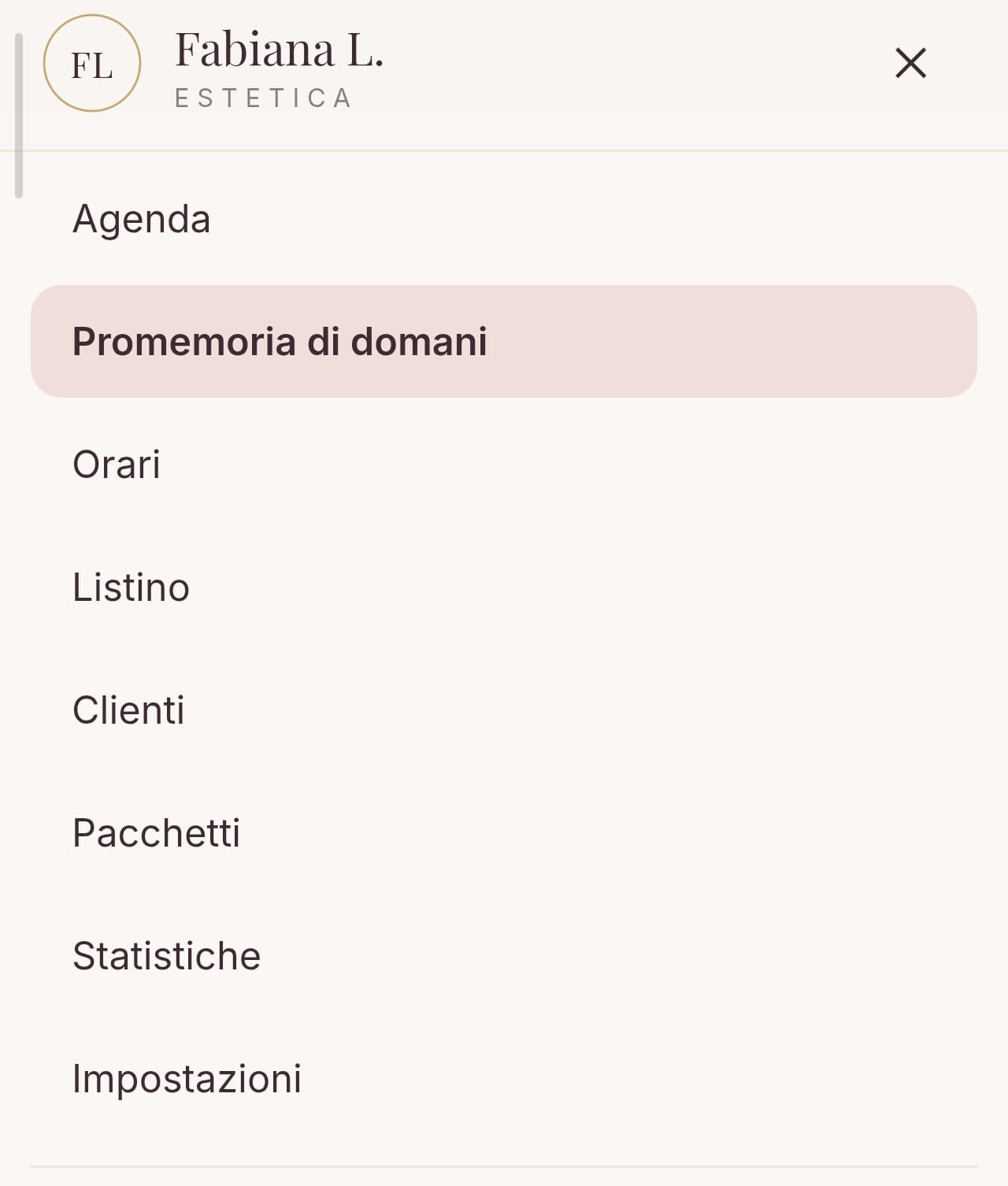 Backend App sezione Admin.